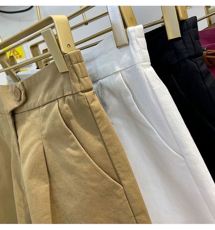 レディース パンツ ゆったり ワイド コットン 綿 夏 きれいめ 通勤 大きいサイズ ショート ショートパンツ 上品 薄手 切り替えデザイン