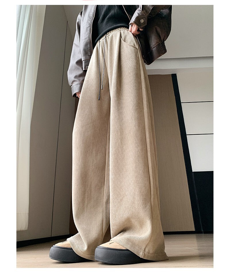 レディース パンツ ボトムス 裏起毛 ストレートパンツ ロングパンツ ワイドパンツ 丈長 ロング ストレート 裾ワイド ポケット ハイウエスト ウエストゴム シンプル カジュアル おしゃれ こなれ感 ラフ ルーズ 抜け感 ベーシック ナチュラル 無地 春 秋 ママ 通勤 学生 学校 通学 デート お出かけ 旅行 公園 女子会 休日 ショッピング お花見 カフェ 防寒 体型カバー 脚長 普段使い 着回し S M L XL ブラック ブラウン ダークグレー カーキ ベーシックカラー 大人カラー