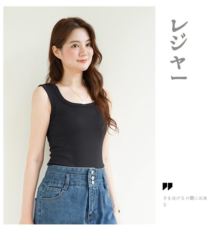 レディース トップス 無地 ゆったり ワイド 春夏 カジュアル 体型カバー 春 ショート 夏 シンプル キャミソール タンクトップ リブ アウター インナー