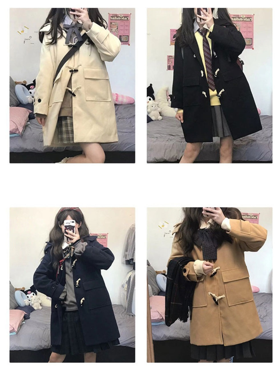 レディース コート アウター 上着 羽織 前開き ダッフル 膝上 ミドル丈 長袖 ストレート Iライン ポケット 前開き ボタン 薄手 大人可愛い シンプル カジュアル おしゃれ かっこいい こなれ感 個性的 クール 主役級 存在感 抜け感 都会的 ベーシック 無地 秋 ロングシーズン ママ 学生 学校 通学 デート お出かけ 女子会 韓国 オルチャン 普段使い 着回し インスタ映え M L XL ゆったり ゆる 黒 ブラック 茶色 ブラウン ベージュ
