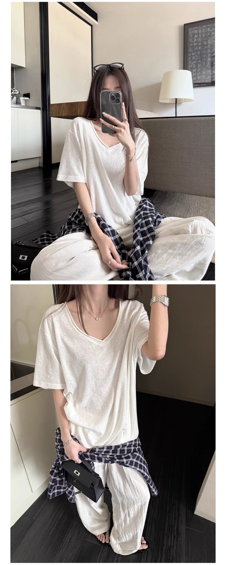 レディース Tシャツ 半袖 ゆったり リネン 春夏 カジュアル Vネック 春 夏 シャツ ロールアップ ポリエステル