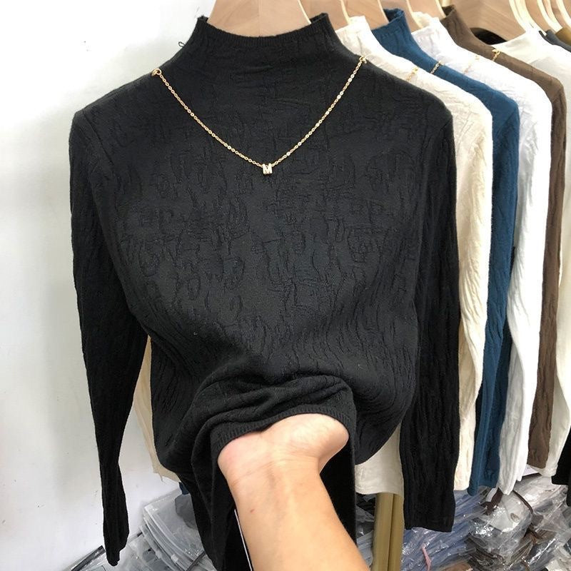 レディース トップス Tシャツ ニット 長袖 ゆったり 秋冬 秋 きれいめ 通勤 オフィス おしゃれ 膝丈 ラウンドネック タイト 冬 細身 タートルネック シャツ 切り替えデザイン セーター プルオーバー ハーフ タイ インナー 着痩せ