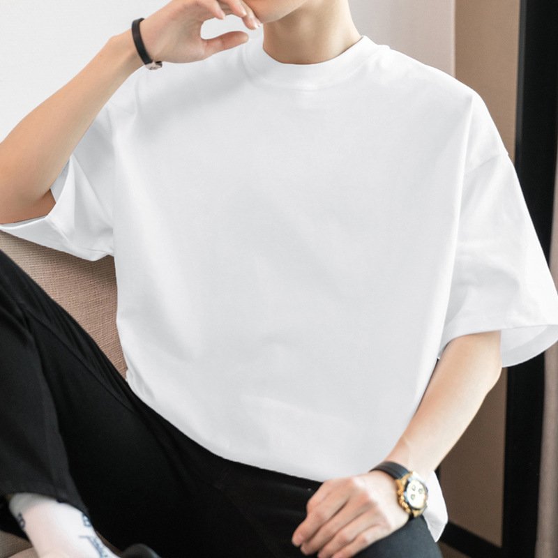 Tシャツ 半袖 無地 ゆったり コットン 綿 春夏 カジュアル アメリカン 春 夏 ラウンドネック シンプル シャツ