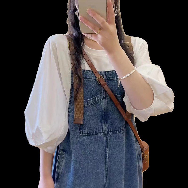 レディース シャツ Tシャツ 長袖 7分袖 ゆったり 春夏 カジュアル 前開き 春 夏 膝丈 ラウンドネック ポリエステル