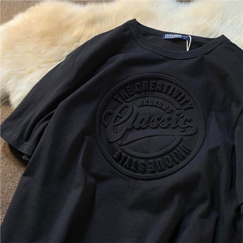レディース Tシャツ 半袖 プリント ゆったり コットン 綿 カジュアル レトロ 体型カバー 大きいサイズ 男女兼用 ラウンドネック シャツ