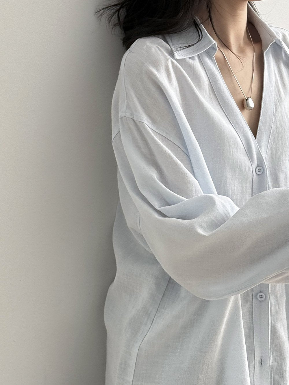 レディース ブラウス シャツ 長袖 コットン 綿 リネン 秋冬 秋 カジュアル おしゃれ 前開き 冬 切り替えデザイン 襟付き レギュラー ボタン