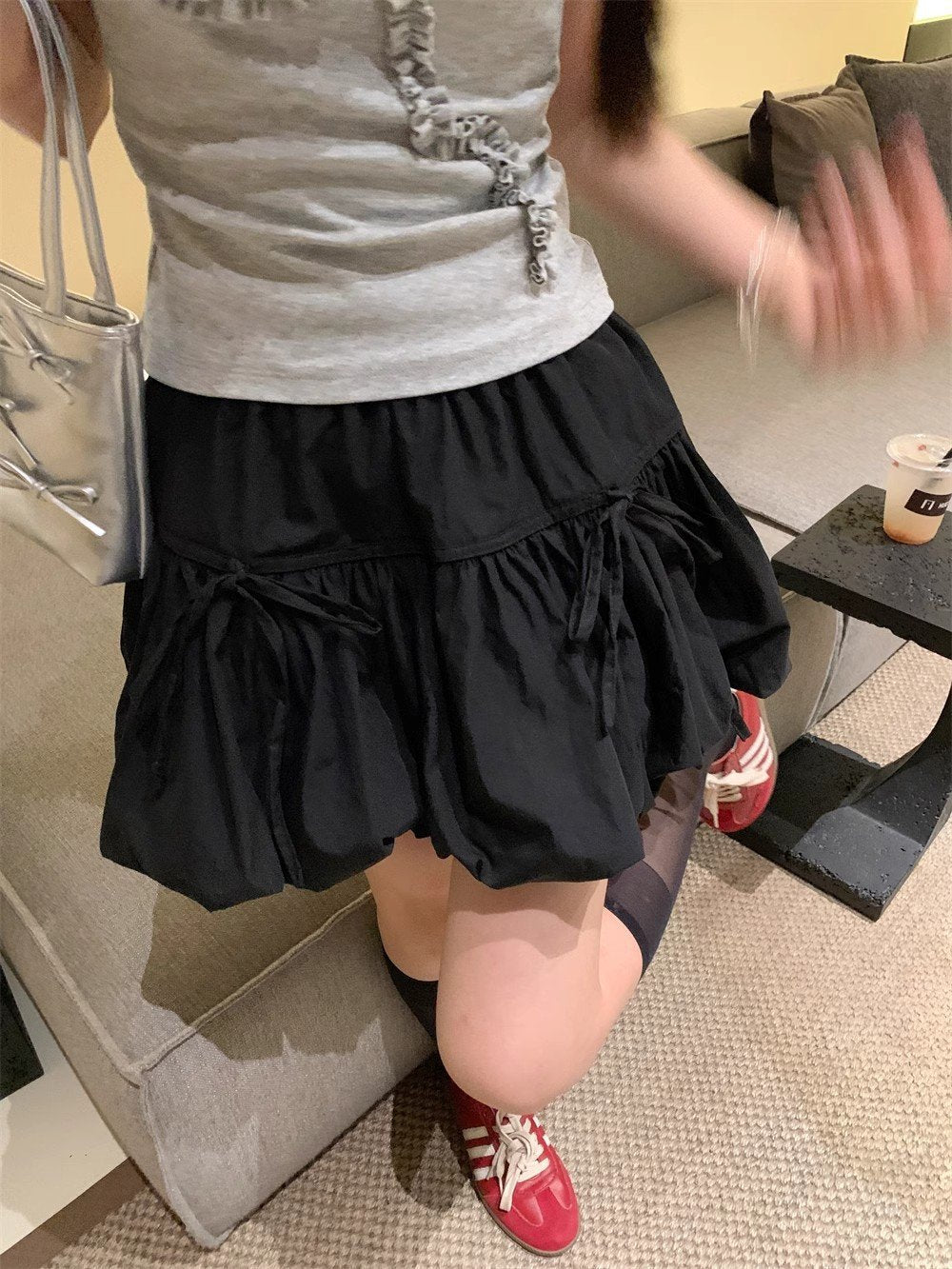 レディース スカート 無地 春夏 きれいめ ミニ 春 夏 タイト シンプル 上品 リボン 切り替えデザイン ハイウエスト タイトスカート フェミニン タイ ポリエステル