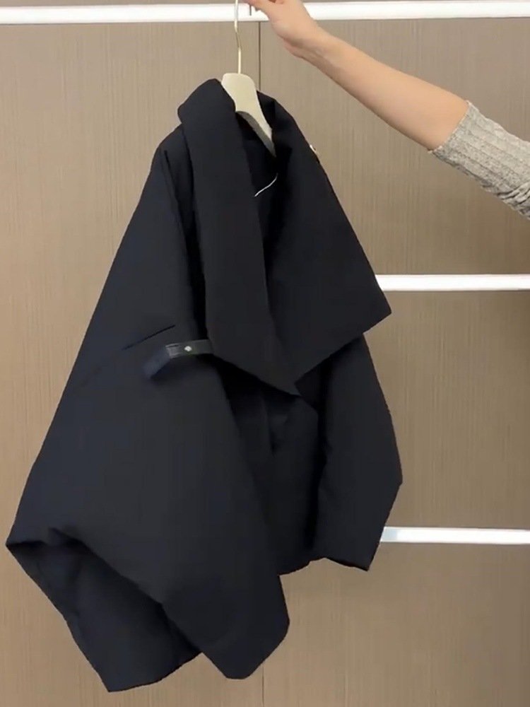 レディース ジャケット 長袖 無地 ゆったり コットン 綿 秋冬 秋 きれいめ 通勤 オフィス 体型カバー ショート シンプル 冬 襟付き 中綿 ボタン ポリエステル