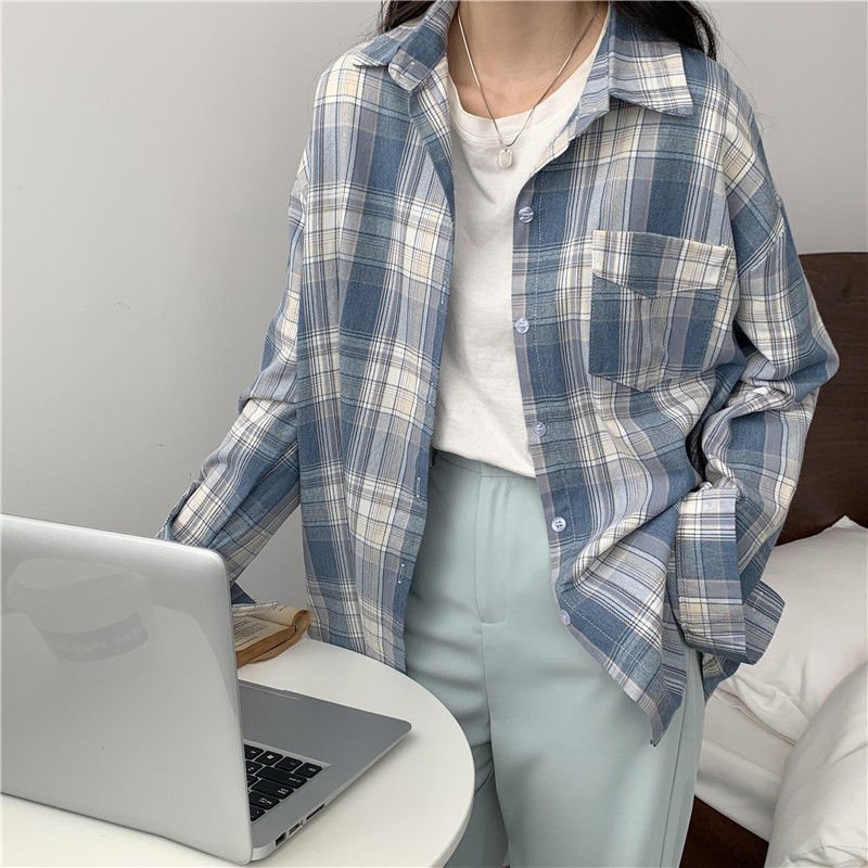 レディース シャツ ジャケット 長袖 チェック柄 ゆったり 夏 きれいめ レトロ 体型カバー 春夏 前開き ブラック 上品 襟付き ブルー ストレッチ アウター