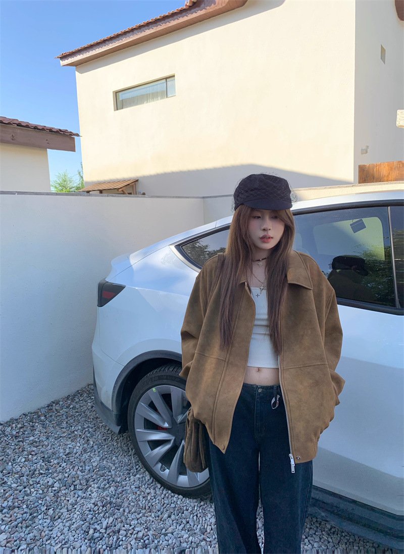 レディース ジャケット 長袖 ゆったり 秋冬 秋 カジュアル きれいめ レトロ 通勤 体型カバー 膝丈 冬 襟付き アウター