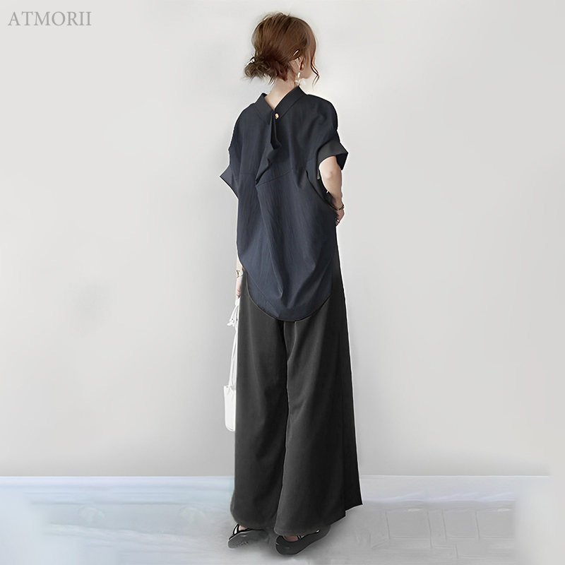 レディース トップス パンツ ボーダー ストライプ ワイド 春夏 きれいめ 春 夏 上品 ワイドパンツ 切り替えデザイン セットアップ ポリエステル
