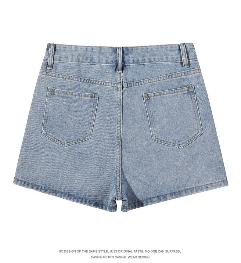 レディース パンツ スカート コットン 綿 デニム 春夏 春 ショート 夏 ショートパンツ Aライン ハイウエスト タイ ポリエステル 細見え