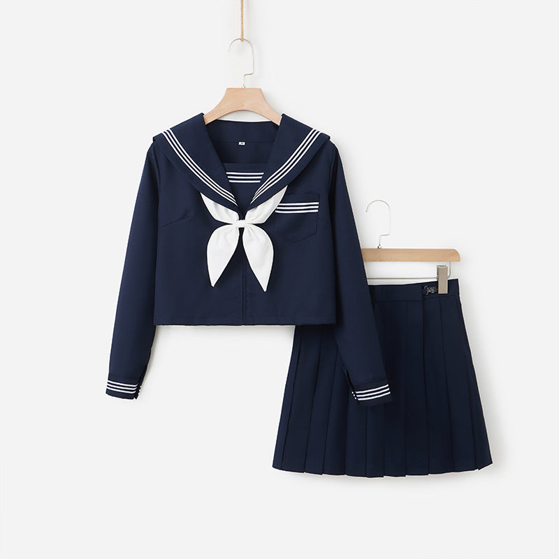 レディース スカート 長袖 ミニ 海 スーツ フェミニン 制服 ポリエステル