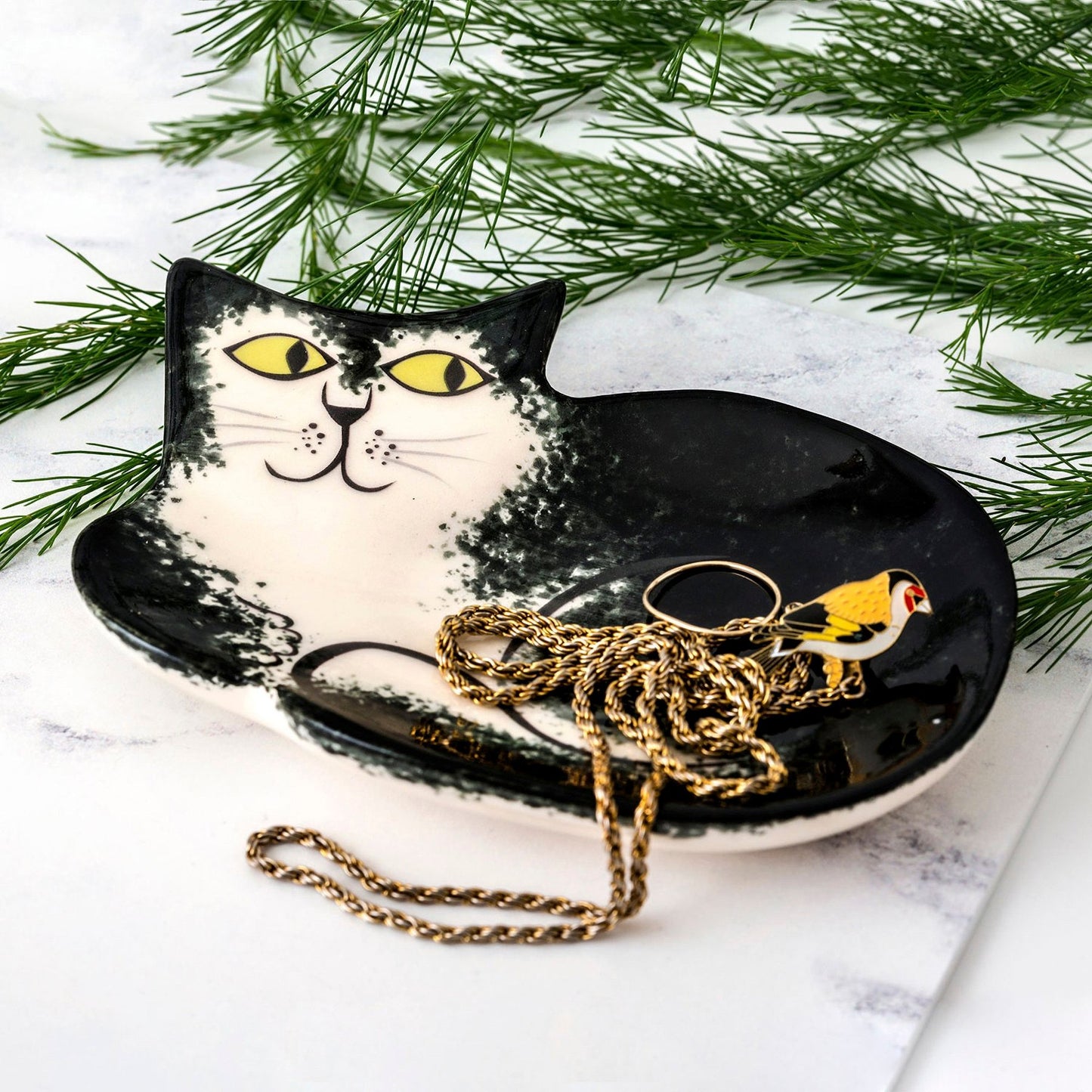 トレイ Hannah Turner Trinket Dish 動物 BLACKxWHITE
