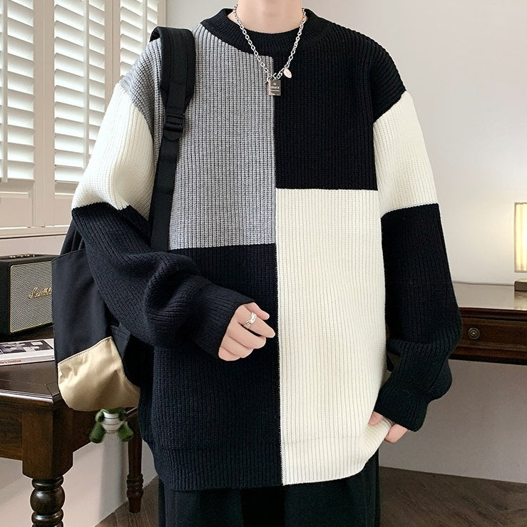トップス セーター 長袖 クルーネック プルオーバー ミディアム丈 シンプル レトロ おしゃれ かっこいい カッコイイ 格好いい カジュアル こなれ感 個性的 主役級 存在感 レトロ ラフ ルーズ 抜け感 秋 冬 ベーシック ナチュラル クール スポーティー 無地 男性用 メンズ サラリーマン パパ 学生 通学 デート お出かけ 旅行 休日 アウトドア カフェ ショッピング 普段使い デイリー 着回し 重ね着 M L XL 2XL 3XL 4XL トレンド モテ 高見え 高級感 暖かい ゆったり