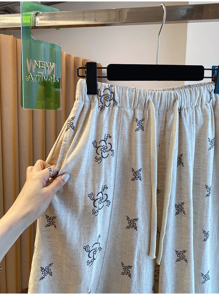 レディース パンツ ゆったり ワイド リネン デニム 春夏 きれいめ レトロ 通勤 着回し 春 夏 ワイドパンツ 薄手 都会的
