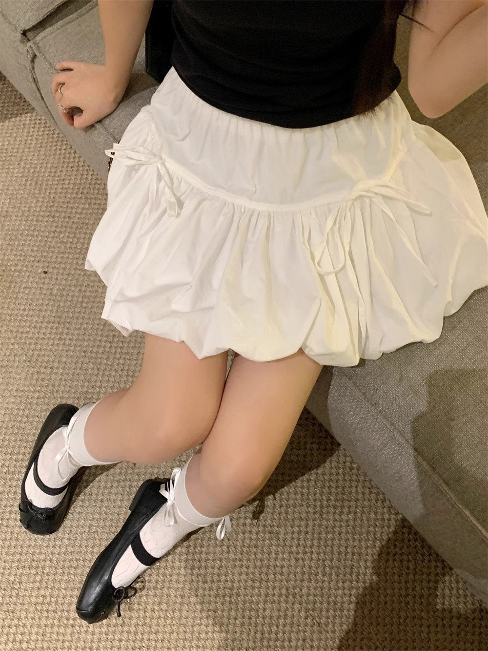 レディース スカート 無地 春夏 きれいめ ミニ 春 夏 タイト シンプル 上品 リボン 切り替えデザイン ハイウエスト タイトスカート フェミニン タイ ポリエステル