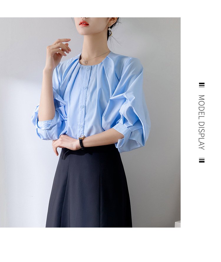 レディース シャツ ジャケット ゆったり 夏 レトロ 体型カバー 春夏 前開き ラウンドネック ポリエステル