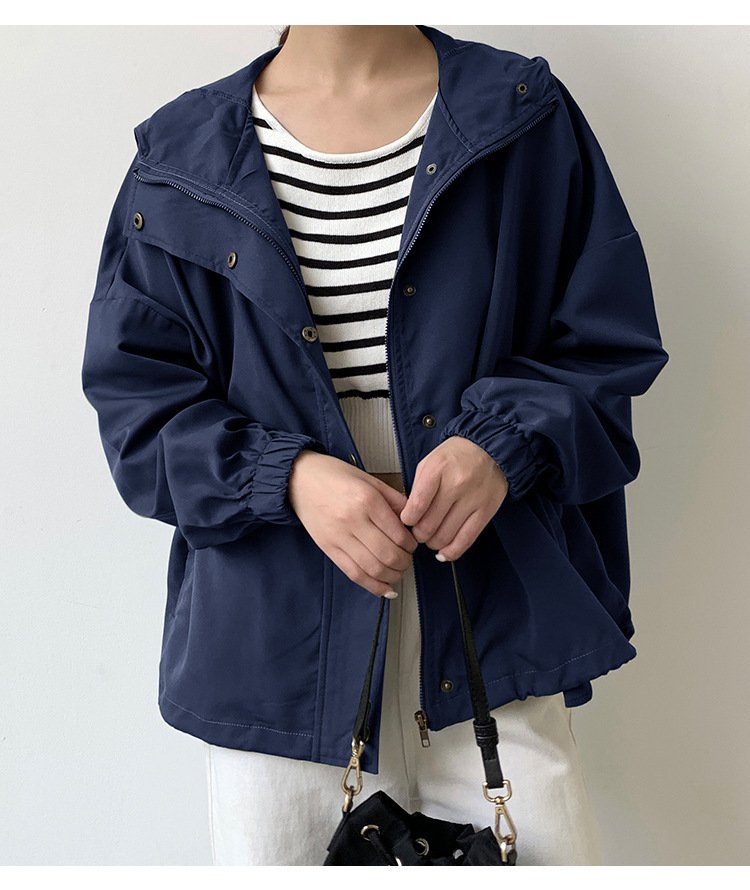 レディース ジャケット 長袖 無地 ゆったり コットン 綿 春夏 カジュアル 体型カバー Vネック 春 ショート 夏 膝丈 シンプル ボタン