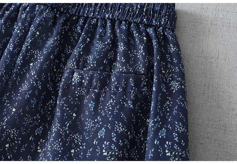 レディース パンツ 花柄 ゆったり ワイド 春夏 カジュアル レトロ 春 夏 ロング
