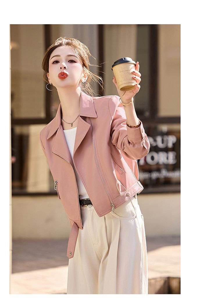 レディース ジャケット 長袖 春夏 カジュアル きれいめ 春 ショート 夏 秋 上品 レザー タイ ストレッチ アウター レザージャケット テーラードジャケット