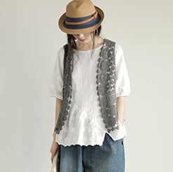 レディース トップス ベスト 羽織 前開き 袖なし ノースリーブ ストレート Iライン フェミニン ストリート 刺繍 透け感 クロシェ 透かし編み かわいい 大人可愛い きれいめ シンプル カジュアル 上品 おしゃれ レトロ ガーリー 抜け感 ヴィンテージ アクティブ 春 夏 お出かけ リゾート 旅行 ビーチ 休日 カフェ フェス ランチ 重ね着 楽ちん 普段使い 着回し レイヤード トレンド 流行 定番 フリーサイズ ワンサイズ 白 ホワイト 黒 ブラック 茶色 ブラウン ベージュ カーキ キャメル
