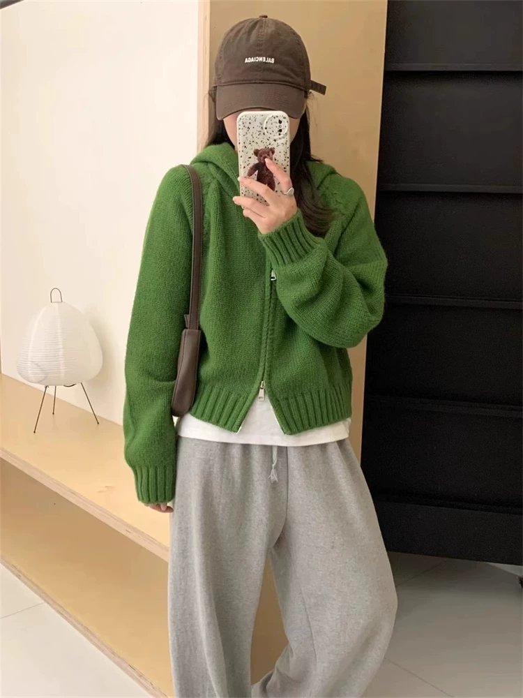 レディース ニット カーディガン コート 長袖 ゆったり 秋冬 秋 体型カバー ミニ 膝丈 ジャケット 冬 切り替えデザイン 厚手 セーター パーカー フード フェミニン アウター ボタン ポリエステル
