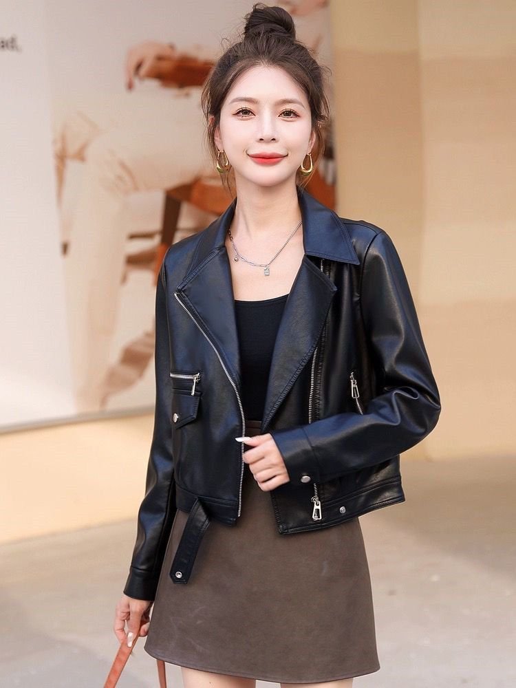 レディース ジャケット 長袖 春夏 カジュアル きれいめ 春 ショート 夏 秋 上品 レザー タイ ストレッチ アウター レザージャケット テーラードジャケット