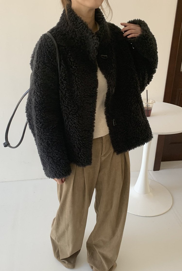 レディース ジャケット 長袖 秋冬 秋 カジュアル ショート 膝丈 冬 ハイネック ボア スタンドカラー アウター ボアジャケット