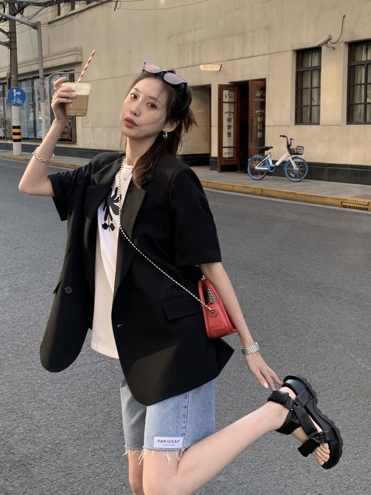 レディース パンツ ジャケット 半袖 無地 ゆったり 春夏 カジュアル きれいめ 春 ショート 夏 ショートパンツ シンプル 上品 薄手 スーツ セットアップ ポリエステル