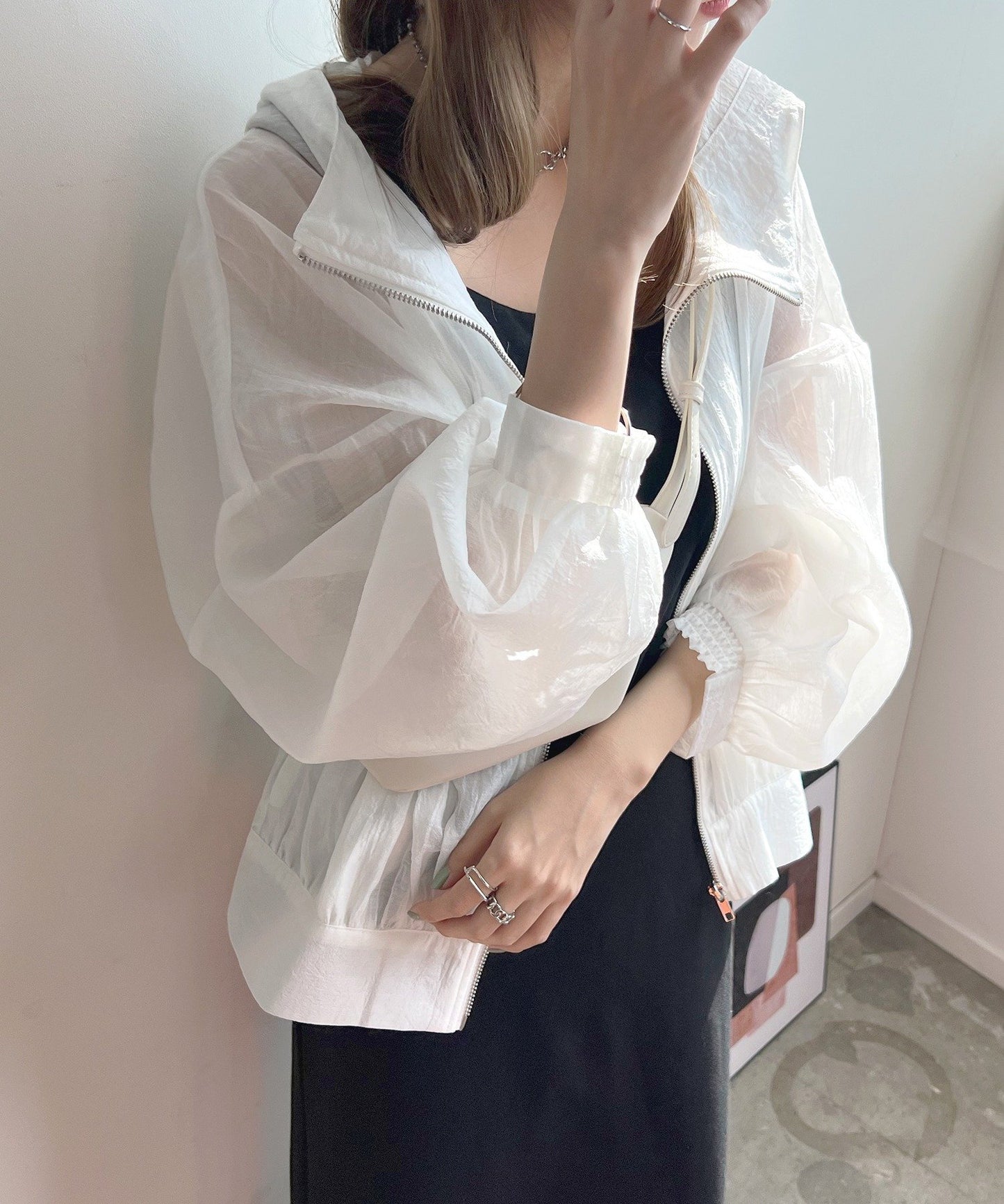 レディース シャツ 長袖 ゆったり 春夏 前開き 春 夏 薄手 ストレッチ UVカット