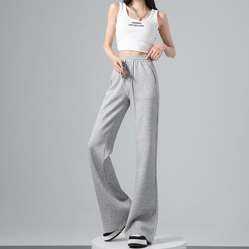 レディース パンツ ボトムス スウェットパンツ ロング フレア セミフレア ウエストマーク ウエストリボン かわいい シンプル カジュアル おしゃれ かっこいい こなれ感 ラフ メンズライク 個性的 抜け感 無地 春 夏 秋 冬 オールシーズン 学生 学校 通学 部活 お泊まり アウトドア 旅行 公園 休日 コーデ 楽ちん 普段使い 着回し トレンド 定番 S M L XL 白 ホワイト 黒 ブラック ライトグレー ダークグレー