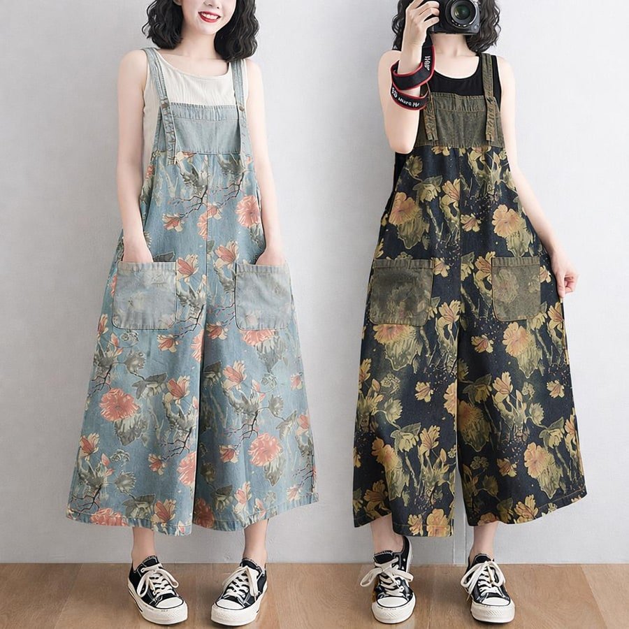 レディース パンツ プリント ワイド 夏 大きいサイズ 上品 ワイドパンツ