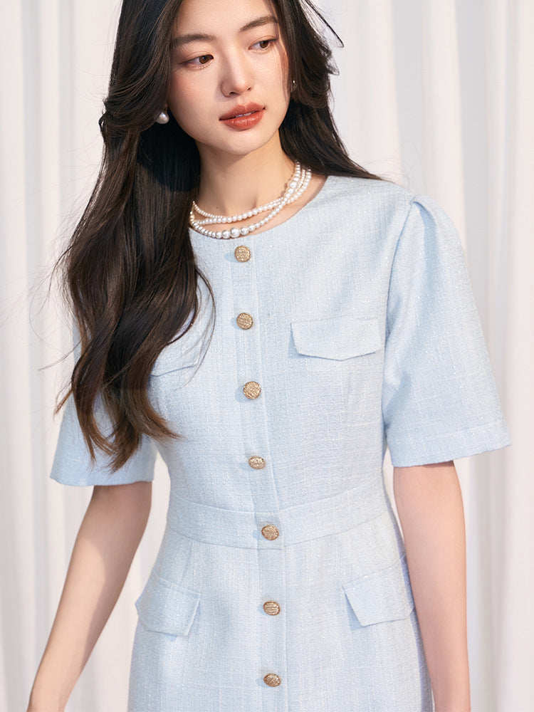 レディース スカート ワンピース 半袖 ボタン かわいい 大人可愛い きれいめ シンプル 上品 おしゃれ 無地 オールシーズン デート お出かけ パーティー イベント リゾート 旅行 女子会 休日 ショッピング 発表会 合コン コンパ カフェ コーデ 美脚 普段使い モテ 清楚 S M L XL 黒 水色 前開き 膝上 5分袖 スリム 細身 フォーマル ボタン かっこいい こなれ感 エレガント ナチュラル 二次会 披露宴 発表会 ママ レストラン ホテル ライブ お花見 合コン コンパ 婚活 重ね着