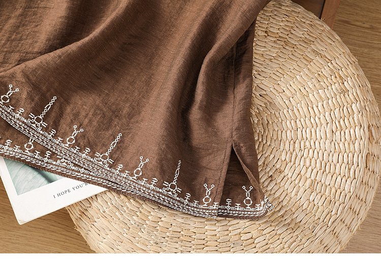 レディース ノースリーブ ゆったり コットン 綿 麻 春夏 レトロ 体型カバー 大きいサイズ 春 ショート 夏 刺繍 薄手 プルオーバー タンクトップ ストレッチ
