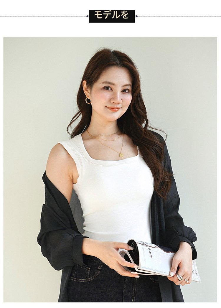 レディース トップス 無地 ゆったり ワイド 春夏 カジュアル 体型カバー 春 ショート 夏 シンプル キャミソール タンクトップ リブ アウター インナー