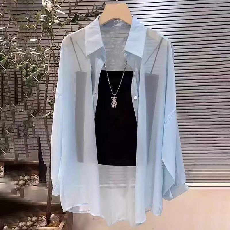 レディース シャツ ジャケット ノースリーブ 春夏 きれいめ 体型カバー 前開き 袖なし 春 夏 上品 シフォン 薄手 切り替えデザイン 襟付き ポリエステル