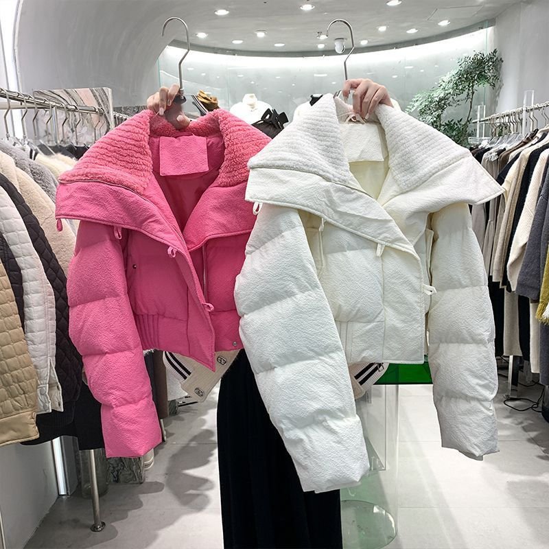 レディース ジャケット 長袖 無地 ゆったり コットン 綿 秋冬 秋 きれいめ 通勤 オフィス 体型カバー ショート シンプル 冬 厚手 アウター ポリエステル