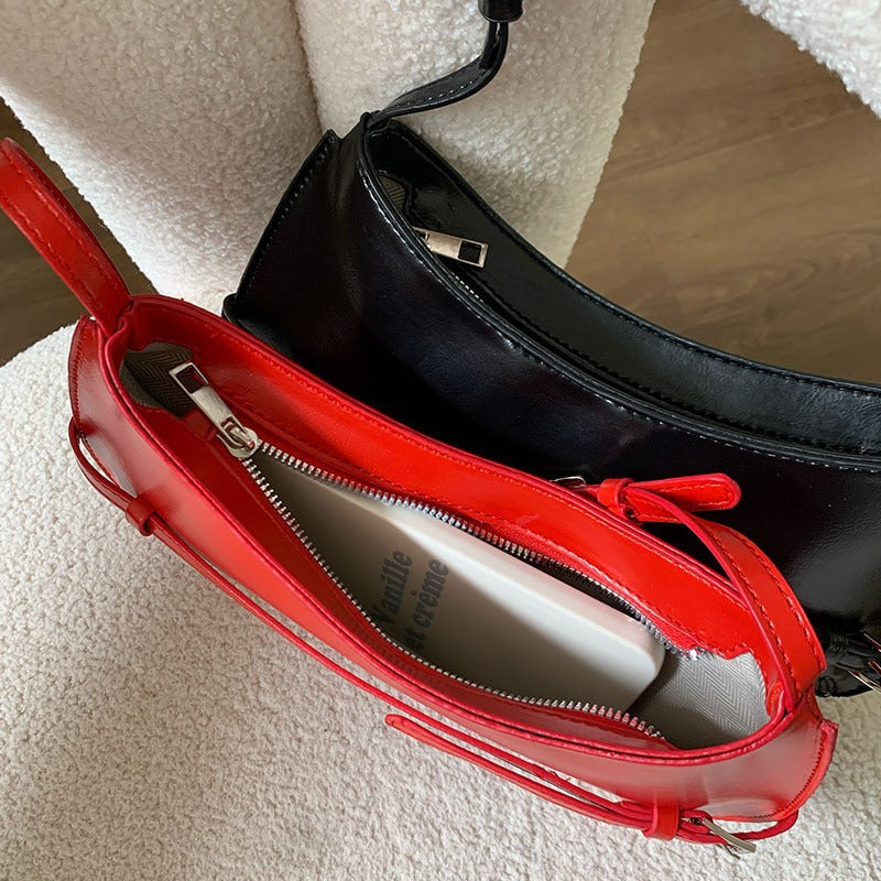 バッグ レトロ ショルダー レッド