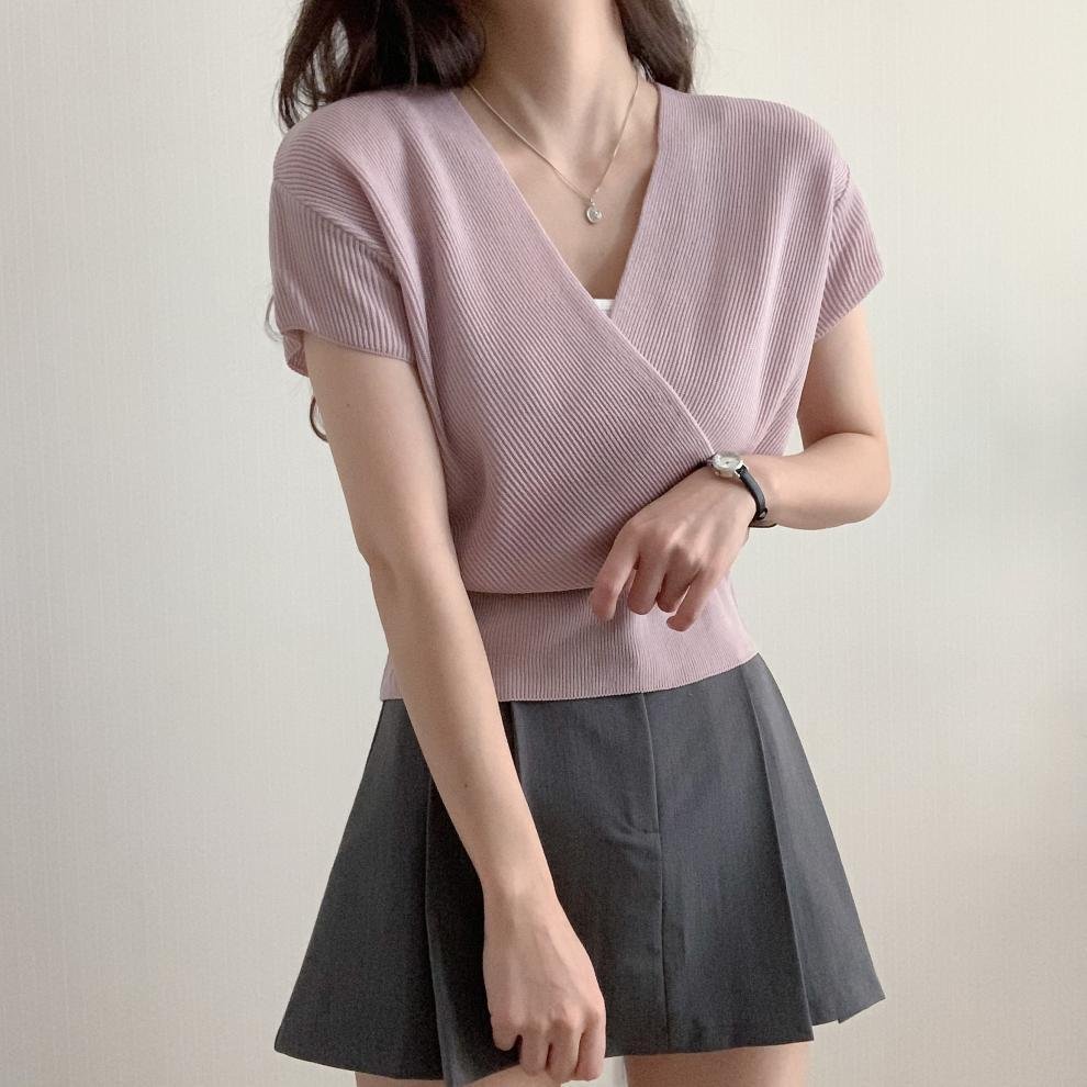 レディース Tシャツ ニット 半袖 無地 ゆったり 春夏 きれいめ 通勤 オフィス 体型カバー 春 夏 シンプル シャツ プルオーバー レギュラー