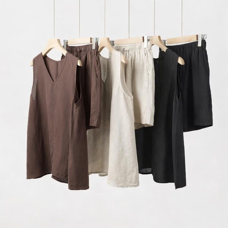 レディース Tシャツ パンツ 無地 ゆったり コットン 綿 麻 春夏 きれいめ 通勤 春 ショート 夏 ショートパンツ シンプル シャツ 切り替えデザイン タンクトップ セットアップ 都会的