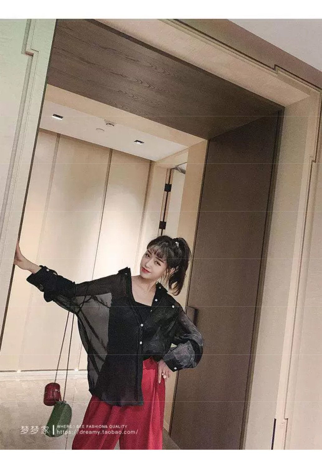 レディース シャツ カーディガン 長袖 無地 春夏 前開き 春 夏 膝丈 シンプル シフォン 薄手 切り替えデザイン シースルー