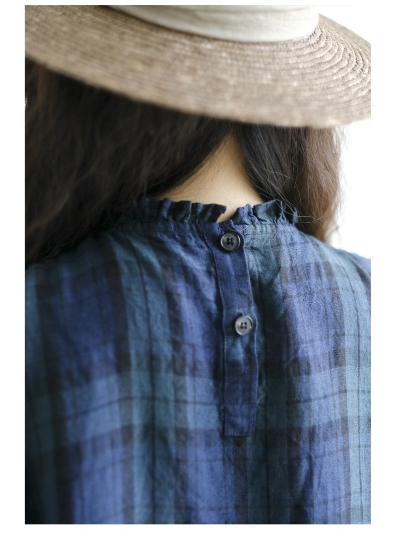ワンピース ノースリーブ チェック柄 春夏 カジュアル きれいめ 袖なし 春 夏 ラウンドネック ミモレ フリル 上品 大きい
