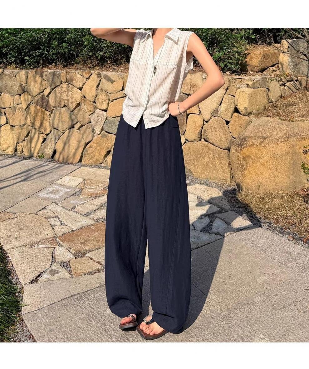 レディース パンツ ワイド リネン デニム 夏 秋冬 カジュアル きれいめ 通勤 秋 冬 ロング ワイドパンツ 薄手 ハイウエスト 都会的