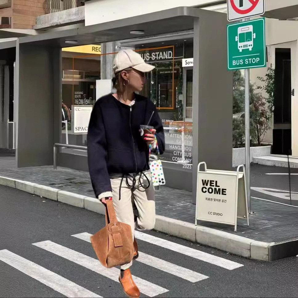 コート 長袖 無地 ゆったり 春夏 春 ショート 夏 ラウンドネック シンプル 冬 ウール 切り替えデザイン ポリエステル