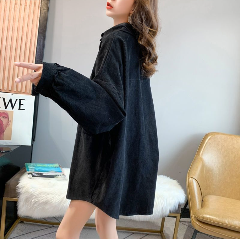 レディース トップス シャツ オーバーサイズ コーデュロイ コーデュロイ 大人カジュアル 長袖 ボリューム袖 ドロップショルダー 萌袖 大人可愛い シンプル おしゃれ こなれ感 ラフ ルーズ 主役級 存在感 抜け感 ナチュラル 無地 秋 冬 デート お出かけ 旅行 女子会 休日 ショッピング カフェ お家時間 ワンマイルコーデ 重ね着 オルチャン 体型カバー 普段使い 着回し レイヤード インスタ映え スタイリッシュ スタイルアップ S M L XL 2XL 3XL ブラック パープル カーキ