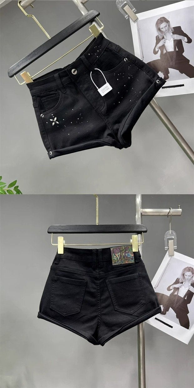 レディース パンツ ワイド コットン 綿 デニム 春夏 春 ショート 夏 ショートパンツ Aライン ワイドパンツ 流行