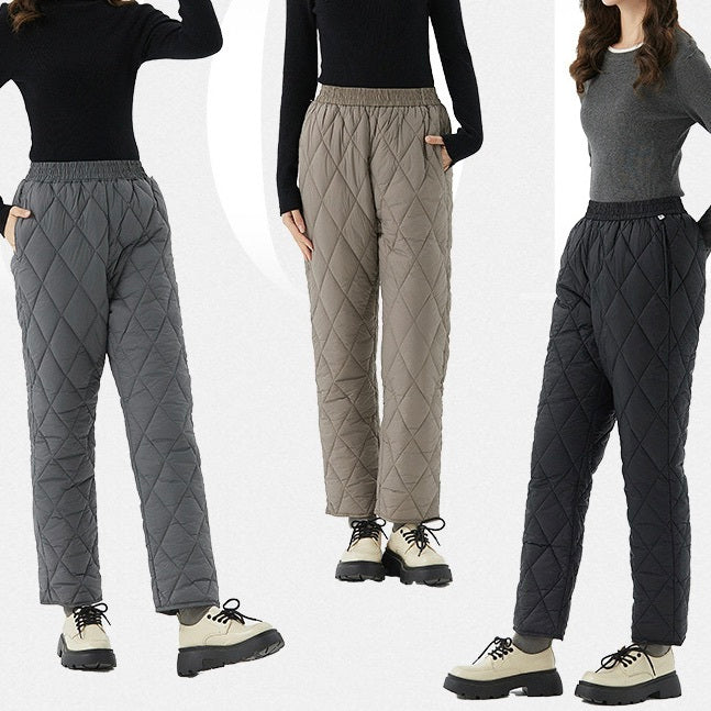 レディース パンツ ボトムス テーパードパンツ ロングパンツ アンクル丈 クロップド丈 ストリート ウエストゴム アメカジ フリース 厚手 裏起毛 綿 コットン おしゃれ かっこいい レトロ ベーシック アメリカン カントリー アクティブ ナチュラル ワイルド チェック 菱形 秋 冬 アウトドア キャンプ 旅行 楽ちん 暖かい 防寒 体型カバー 美脚 脚長 トレンド 流行 定番 M L XL 2XL 3XL 4XL 小さいサイズ 大きいサイズ ビッグ ゆったり ゆる 黒 ブラック グレー ベージュ ピンク