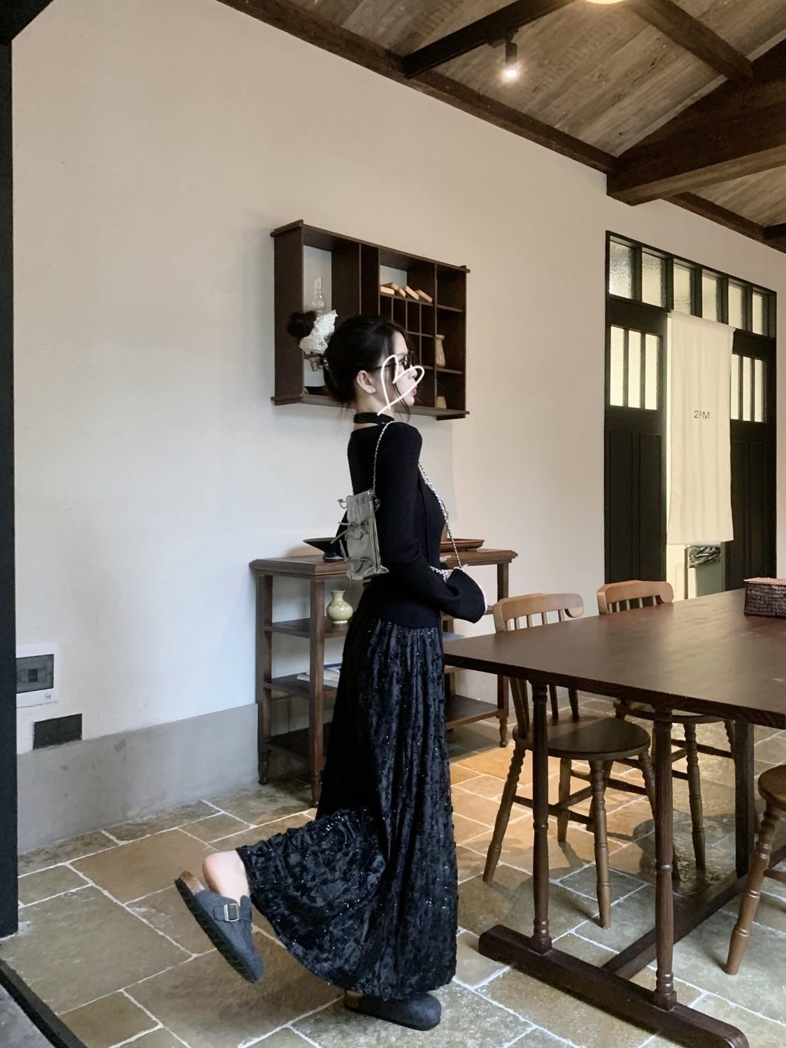 スカート 春夏 春 夏 秋 冬 ミモレ ロング ハイウエスト ベルベット ストレッチ ロングスカート 着痩せ 秋冬