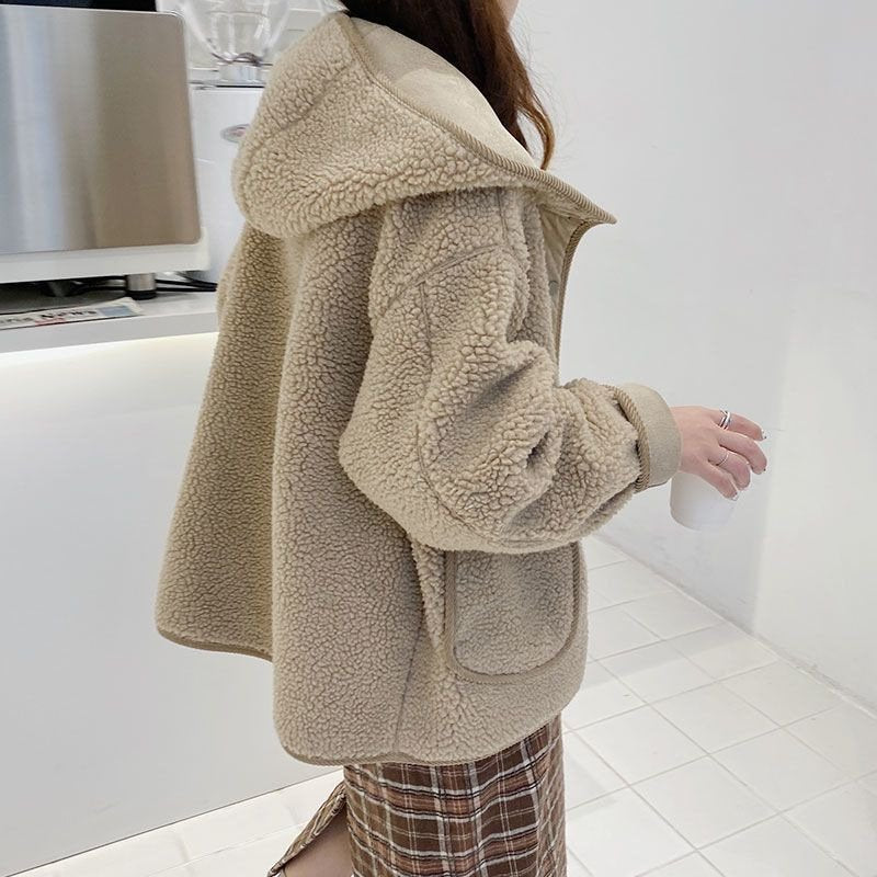 レディース トップス コート 長袖 無地 ゆったり 冬 体型カバー 膝丈 シンプル ウール 厚手 フード